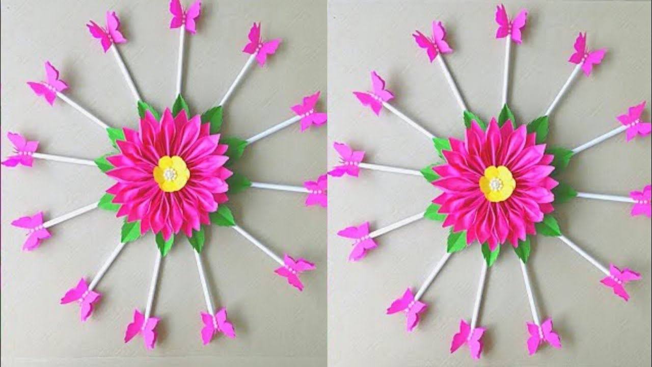 Unique Flower Wall Hanging /Quick Paper Craft For Home Decoration /Easy Wall Mate / DIY Wall Decor