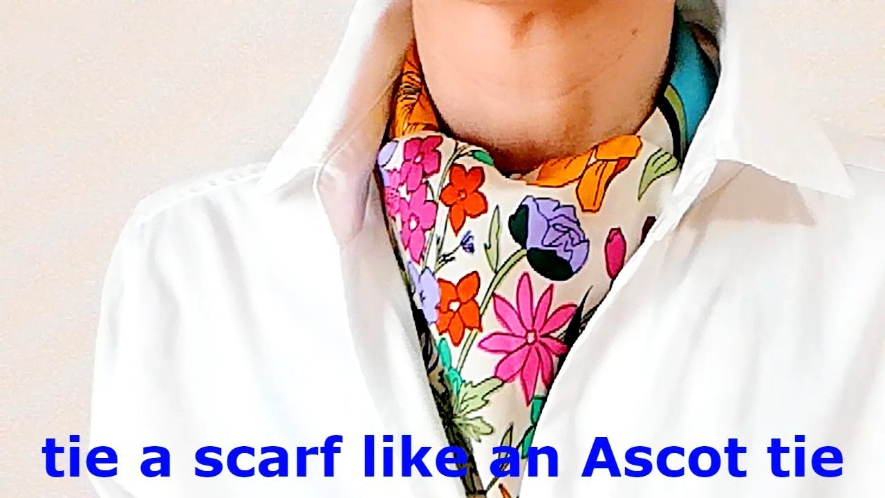 ♡【スカーフの巻き方】アスコットタイ２つの巻き方CA巻きと紳士巻き！how to tie scarves like an Ascot tie