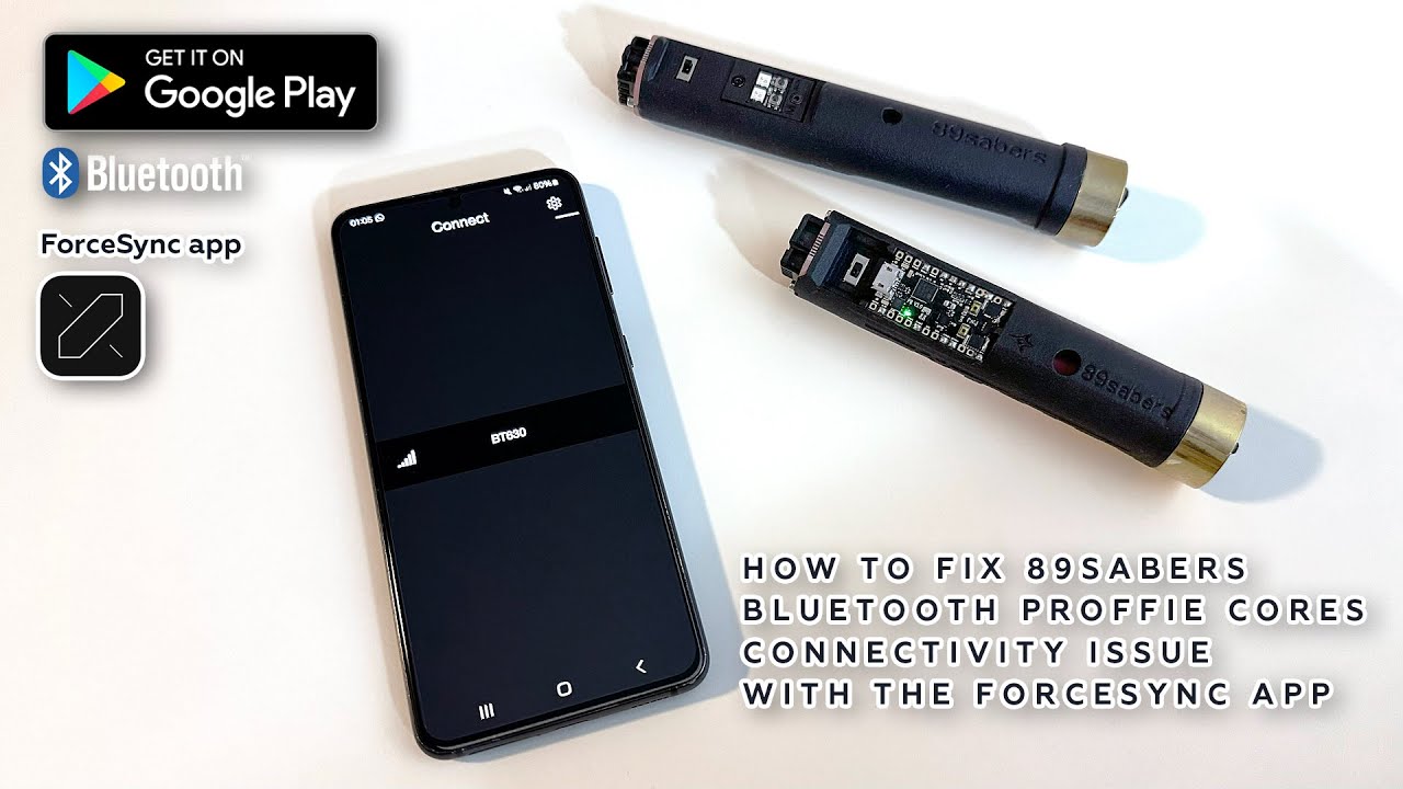 How to fix 89sabers bluetooth connectivity issue with the ForceSync app on Android