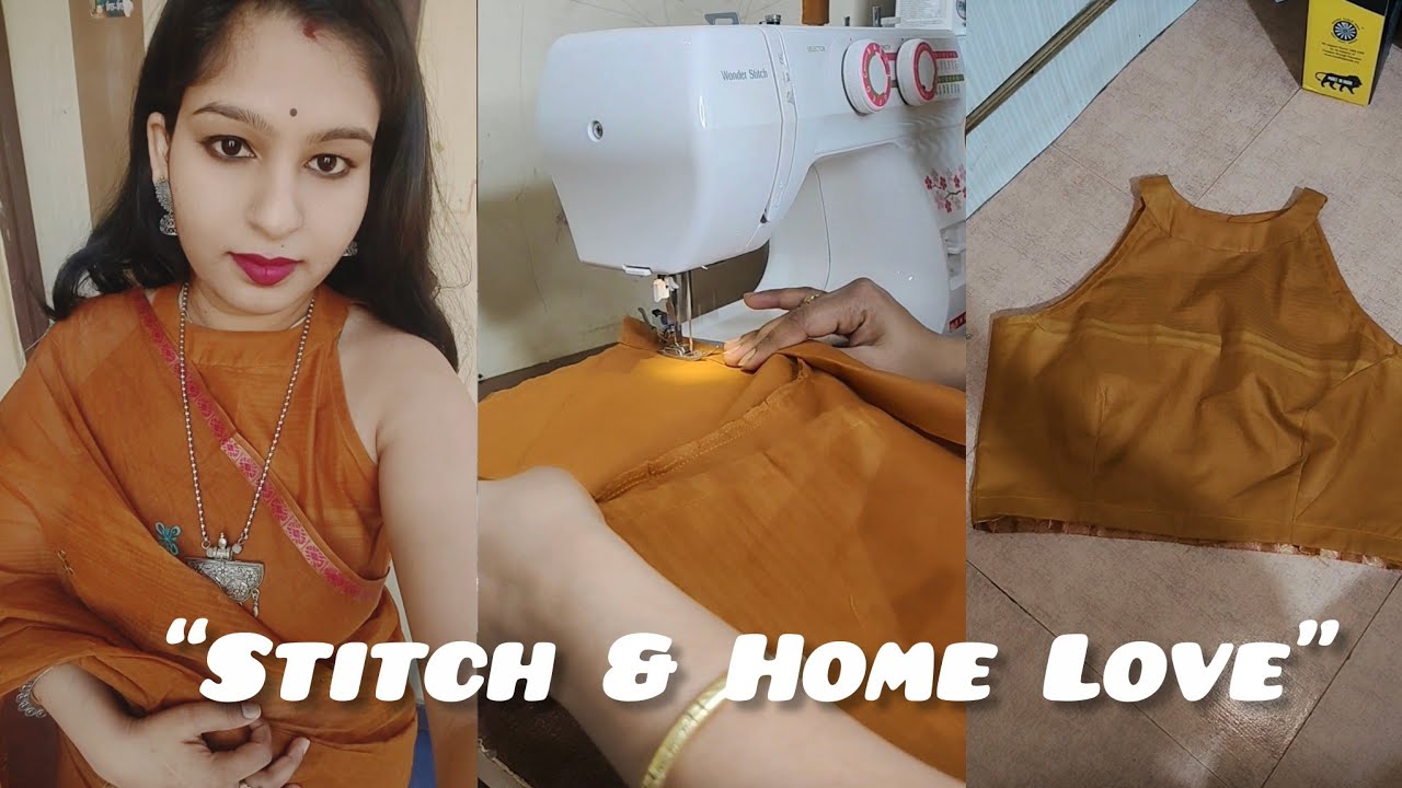 Beautiful Halter Neck Blouse Cutting and Stitching #blousedesign #style #fashion #familyvlog #vlog 