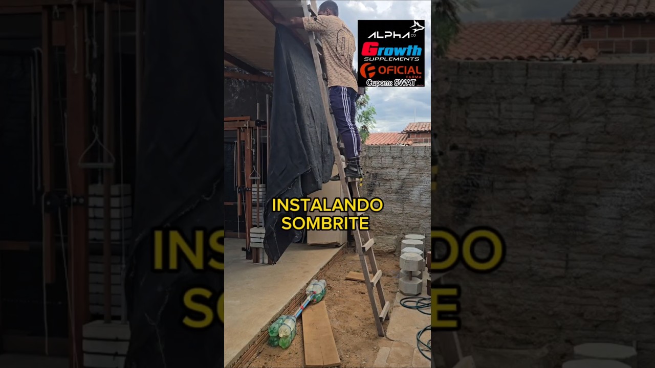 Instala&ccedil;&atilde;o Tela Sombrite Na Academia Caseira #sombrite  #academiacaseira #josemarswat