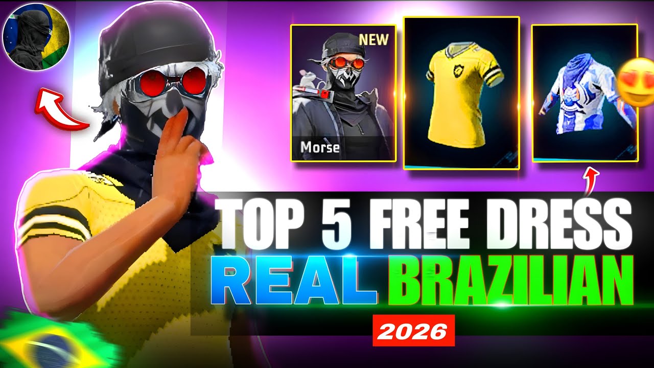 NEW 😱 TOP 5 BEST BRAZILIAN 🇧🇷DRESS COMBINATION IN FREE FIRE🔥| NO 😍 TOP UP DRESS COMBINATION | XZRT |