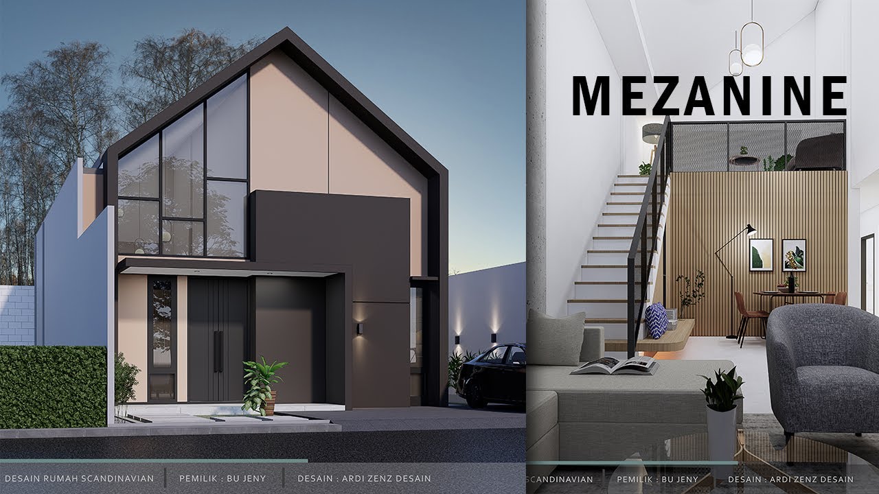DESAIN RUMAH 1 LANTAI SCANDINAVIAN PLUS MEZANINE | FULL INTERIOR