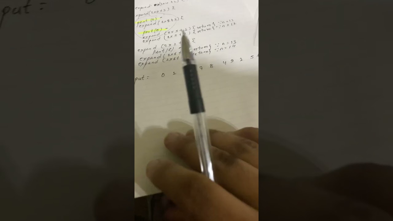 Expand and Preorder method