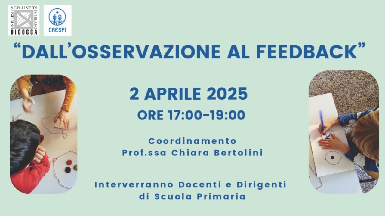 Dall'osservazione al feedback - 02/04/2025