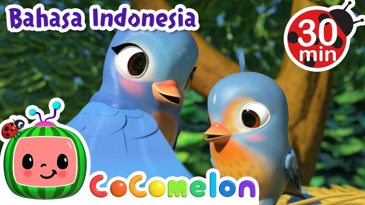 🐤Lima Burung Kecil di Pohon🐤 | CoComelon | Lagu Anak | Moonbug Kids Indonesia | Nursery Rhymes