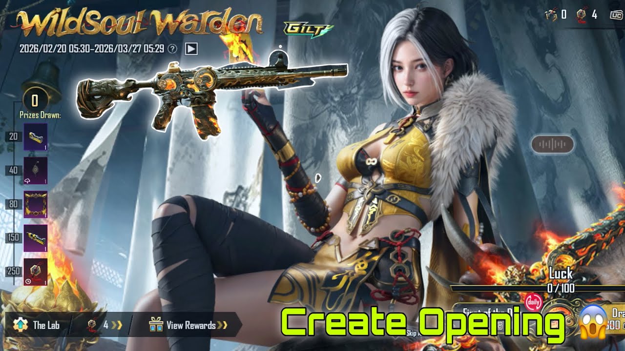 WILDSOUL WARDEN Create Opening and Tiger 🐯 M4 is back || Bgmi/Pubg Create Opening 