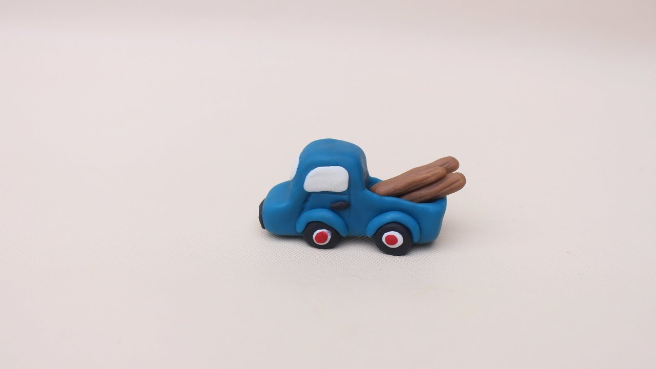 Polymer CLAY Tutorial How To Make PICKUP TRUCK | Clay DIY