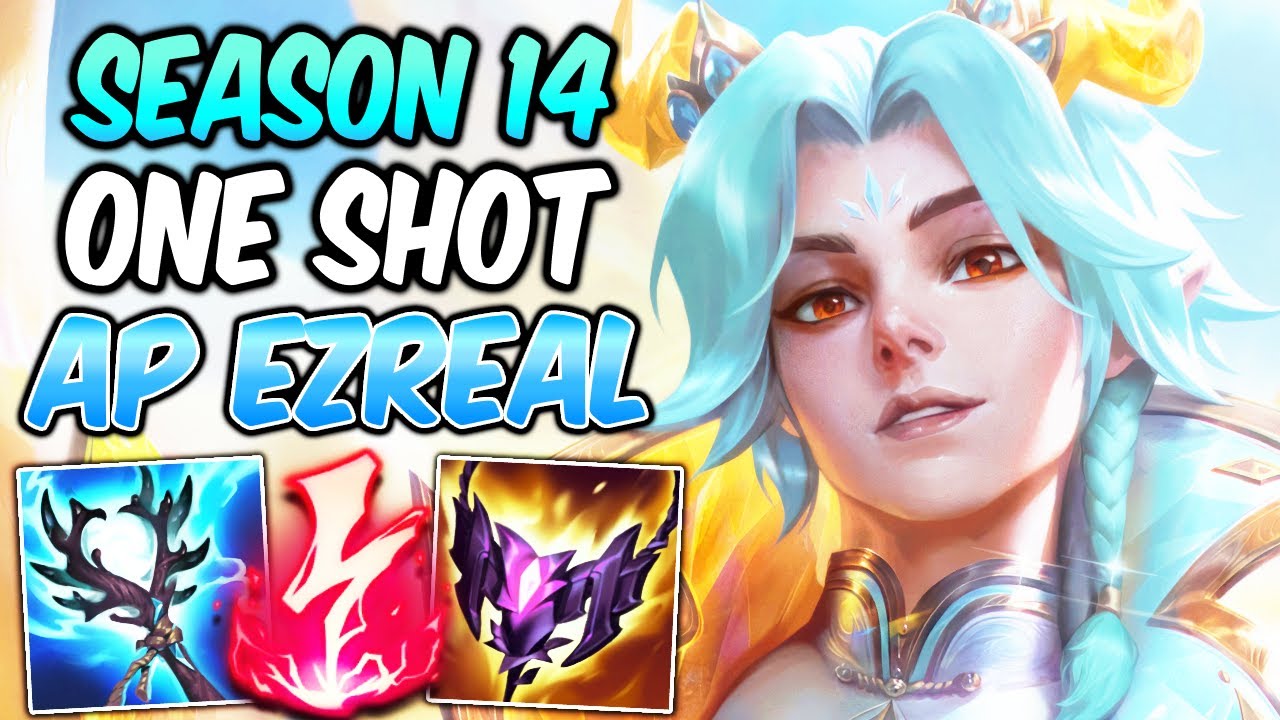 SEASON 14 AP EZREAL BROKEN ONE-SHOT | Prestige Heavenscale Ezreal Build & Runes | League of Legends