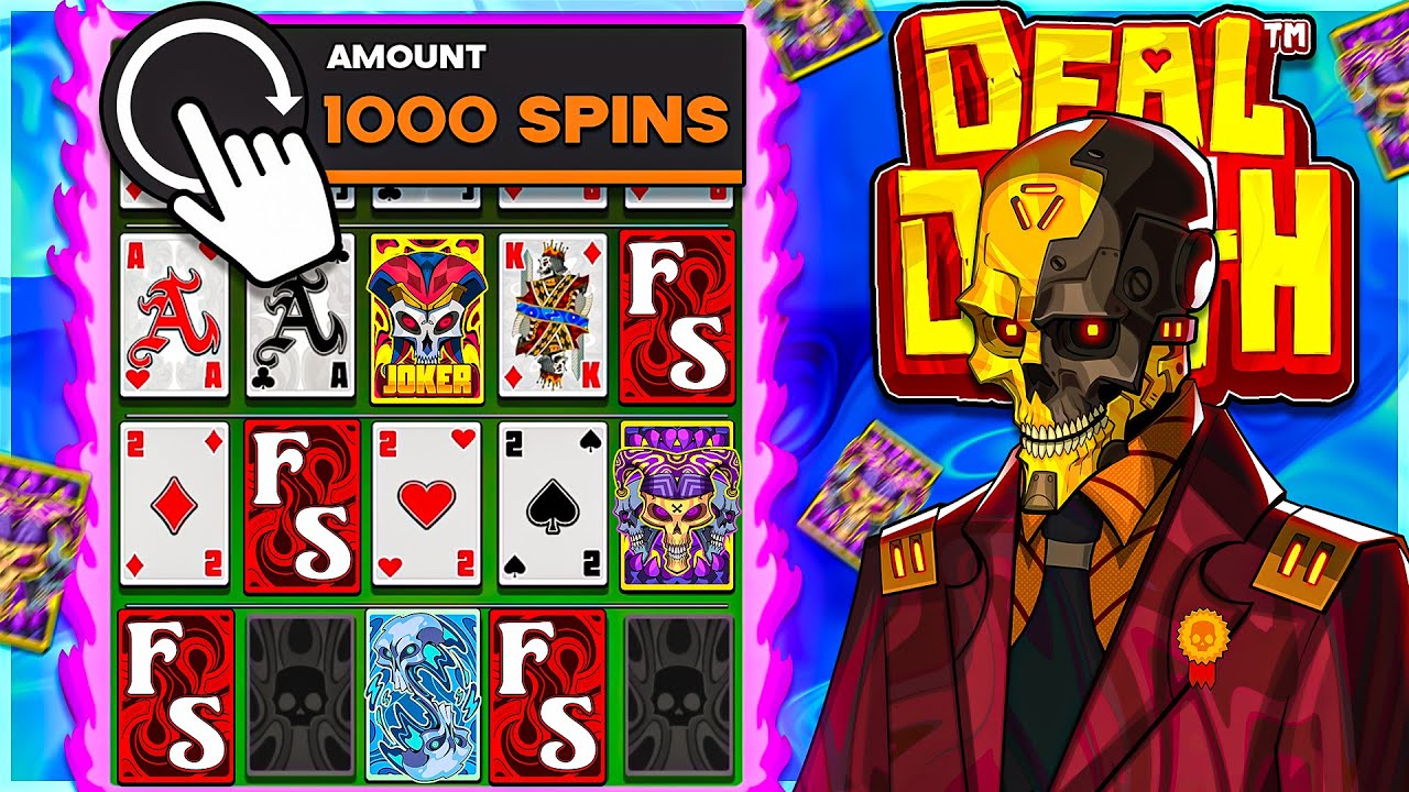 1000 SPINS On DEAL WITH DEATH SLOT!! (HUGE WIN)