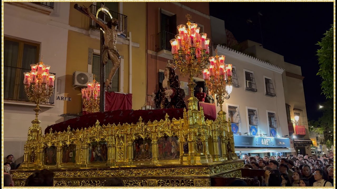 4K - HDAD DE SANTA CRUZ EN PUERTA DEL ARENAL 2025 SEMANA SANTA SEVILLA