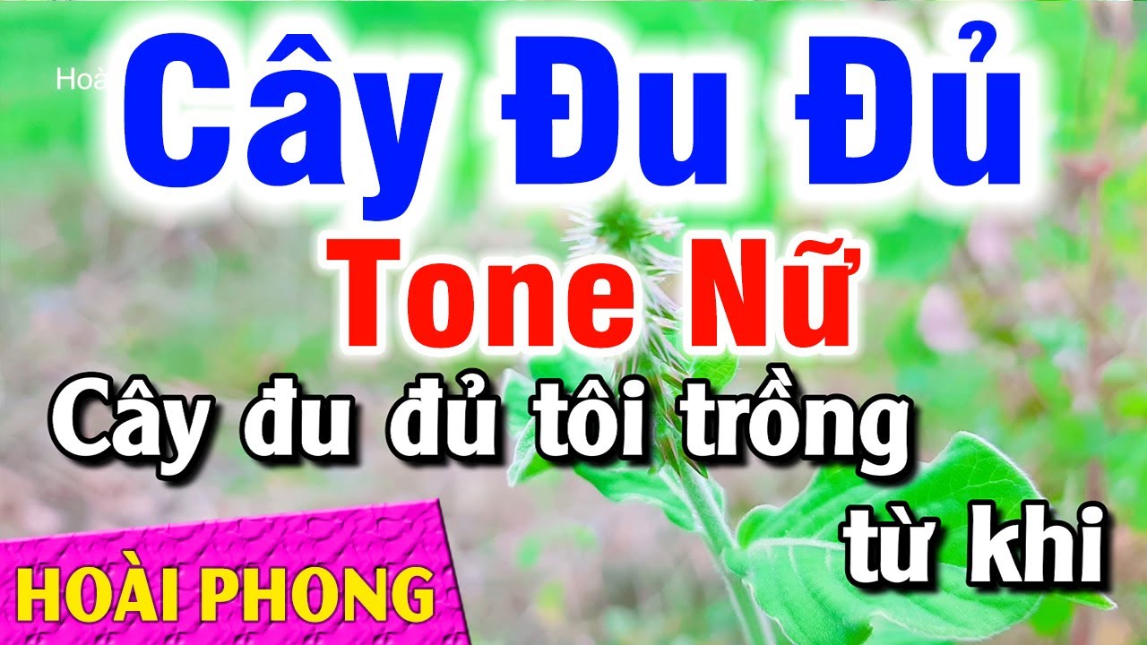 Karaoke Cây Đu Đủ Tone Nữ (F#m) Nhạc Sống Phối Mới | Hoài Phong Organ