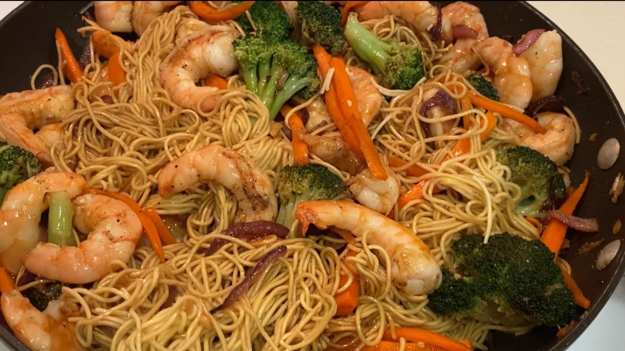 Veggies Shrimp 🍤 Noodles 🍝 | نودلز 🍜 بالخضار و الجمبري