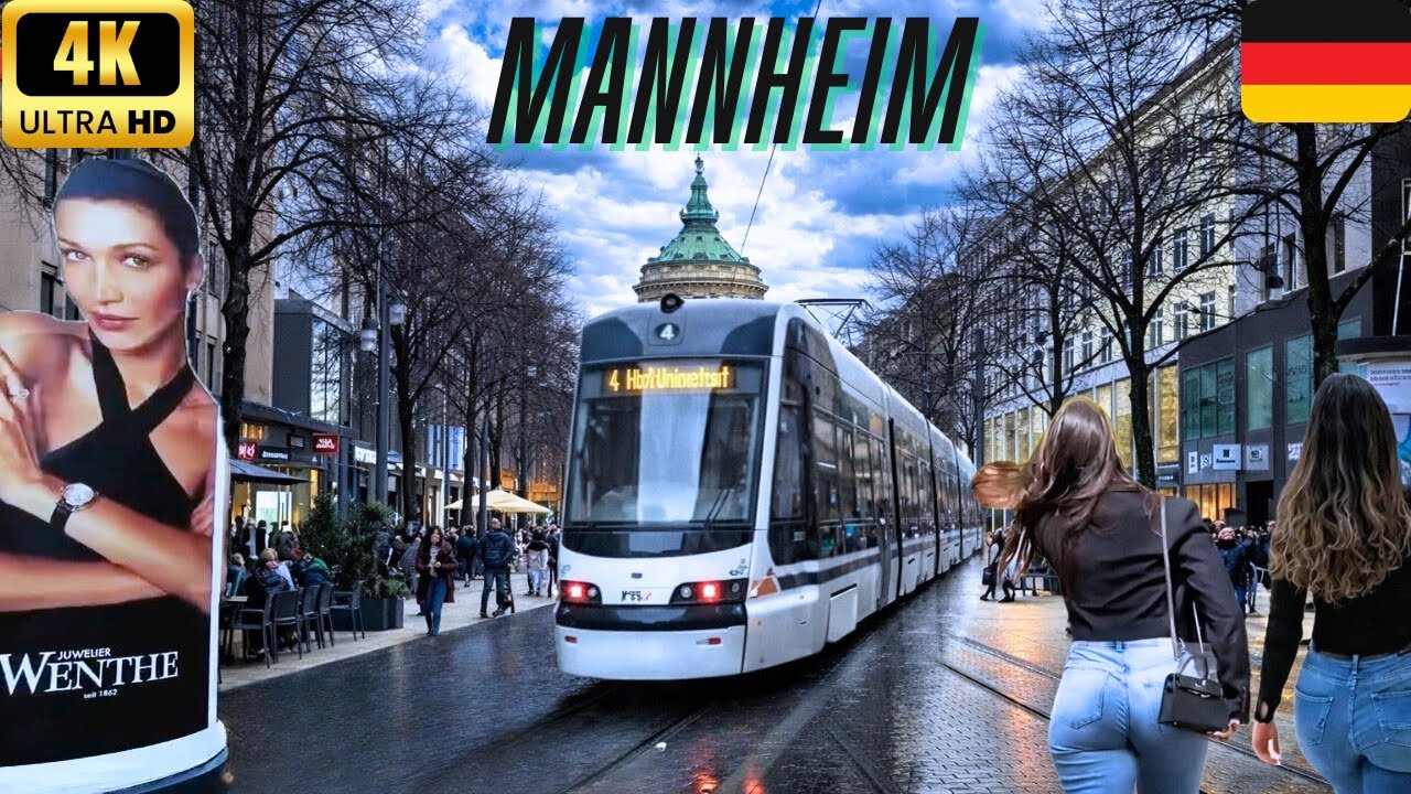 Mannheim in 2026 Walking Tour |Germany| 4K 60 FPS #walkingtour #mannheim #4kwalk 