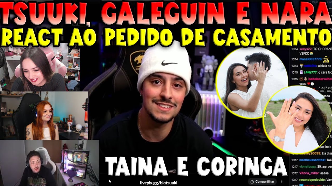 TSUUKI, GALEGUN E NARA REACT AO PEDIDO DE CASAMENTO DO CORINGA E A TAÍNA 😍😍 - KOGA GTA RP CLIPS