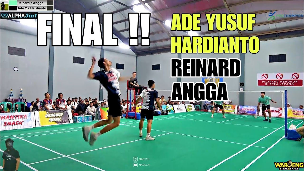 FINAL BERKELAS ! Ade Yusuf / Hardianto VS Reinard / Angga. Tekhnik Pukulannya Emang Beda
