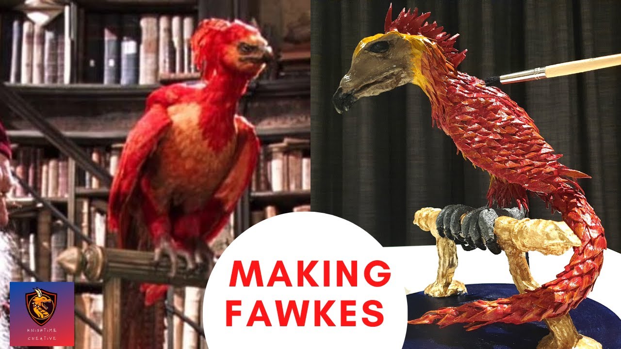 I made a FAWKES the phoenix sculpture - Here's how | Harry Potter | Polymer clay
