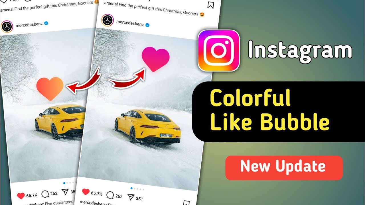Instagram Post Colorful Like Bubble New Update | Instagram Like New Update