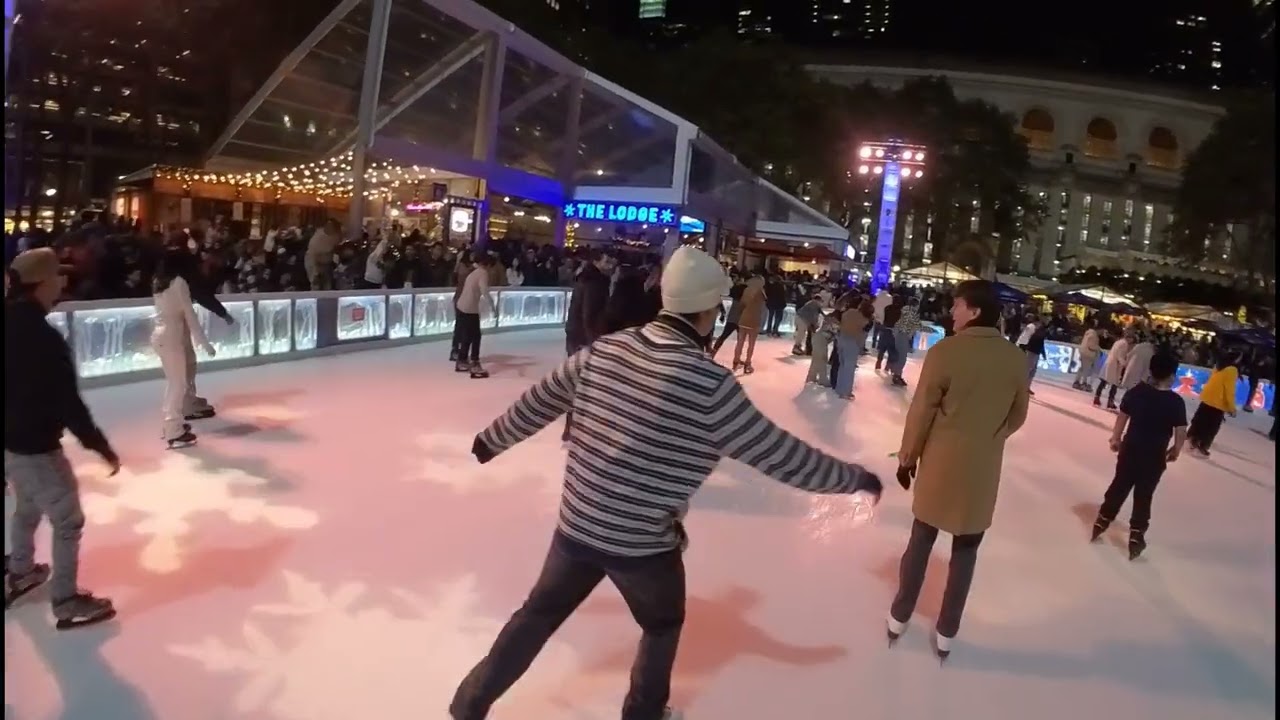 Byrant Park Ice Skating First Person POV