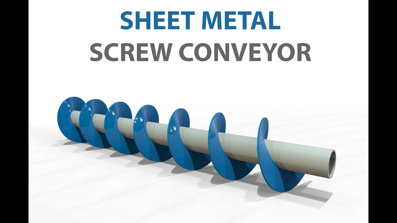 Sheet Metal Screw Conveyor - (SolidWorks programı ile helezon çizimi)
