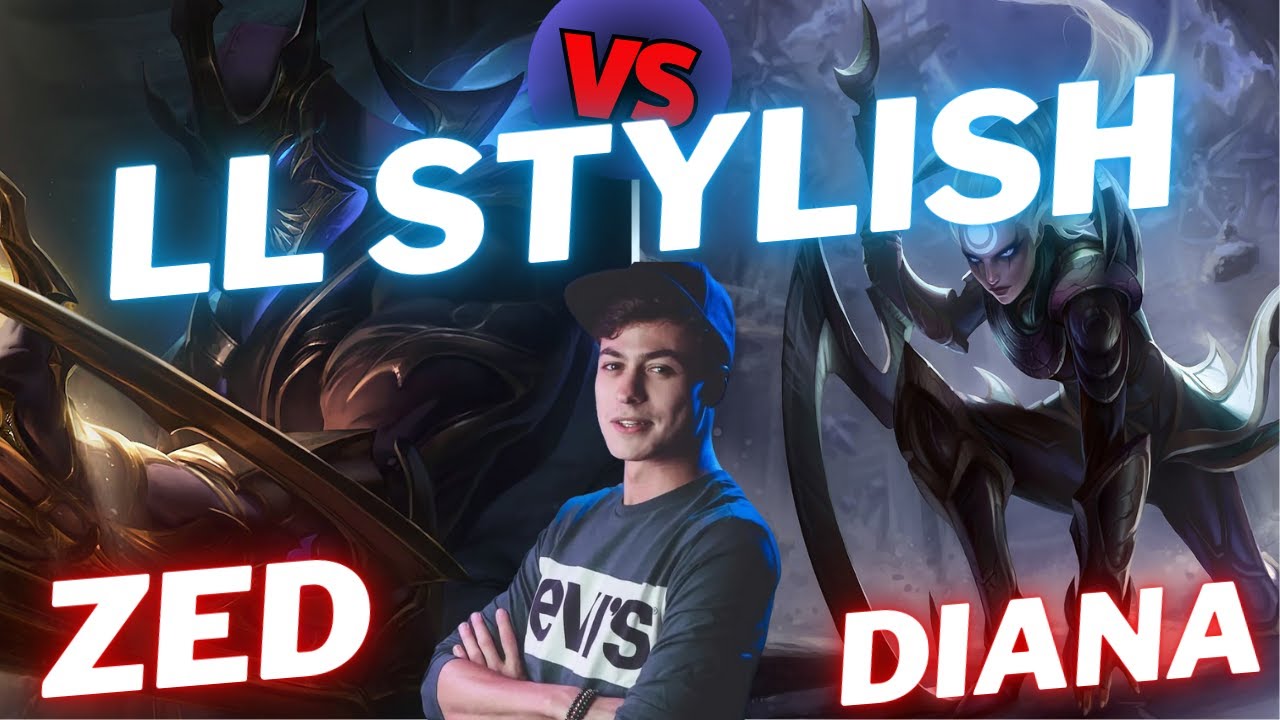 LL STYLISH | ZED VS DIANA | MID GAMEPLAY | Patch 14.23 / Season 14 | #LeagueofLegends