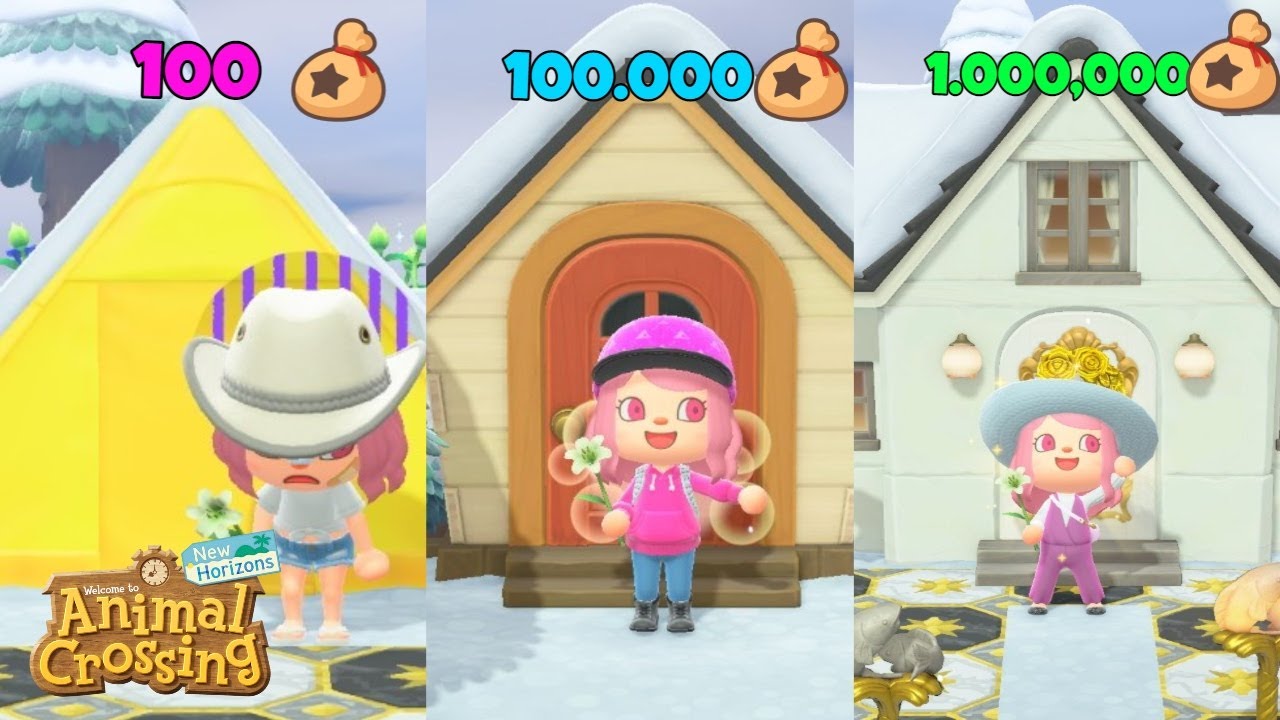 CASA DA 100 STELLINE VS 100.000 VS 1.000,000 🏠ANIMAL CROSSING NEW HORIZONS