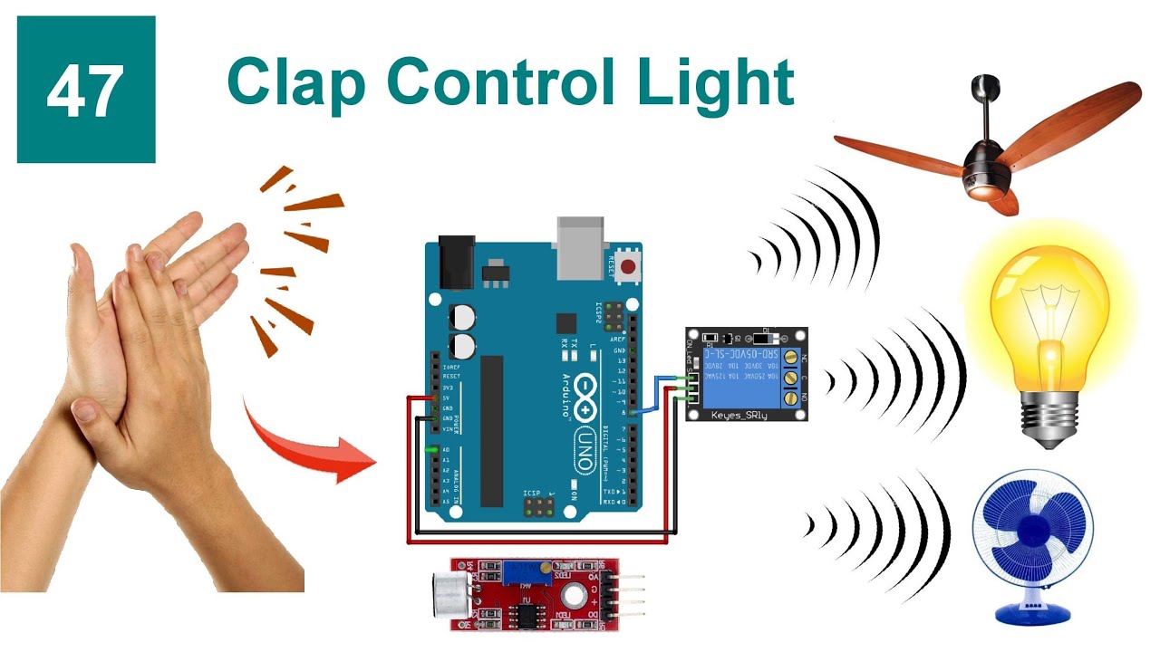 Clap Control Light | Code & Circuit | Proteus Simulation