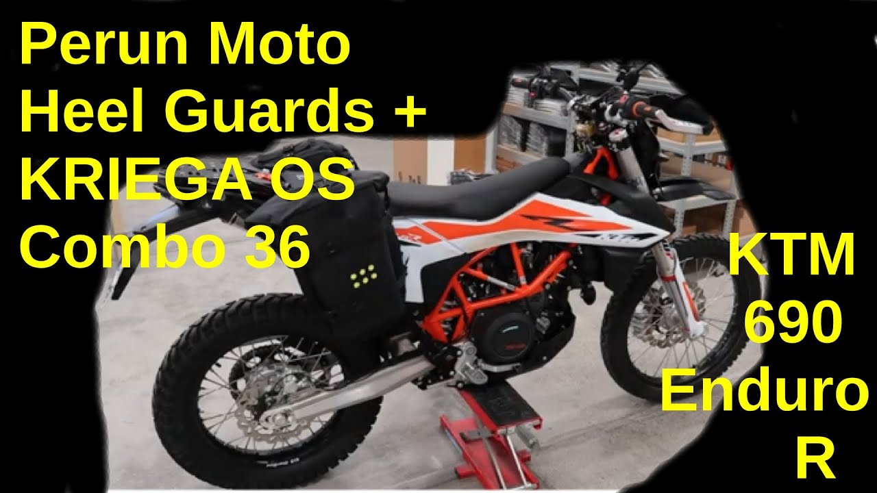 KTM 690 Enduro R - Perun Moto Heel Guard and Kriega OS-Combo 36