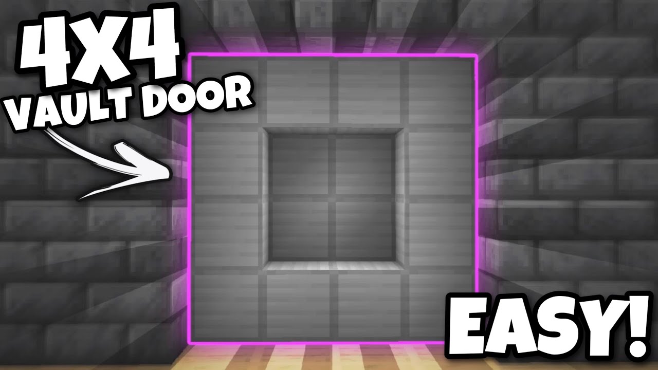 EASY 4x4 Vault Door In Minecraft Bedrock 1.17!!! (PS4, PS5, Xbox, Windows 10, MCPE, Switch)