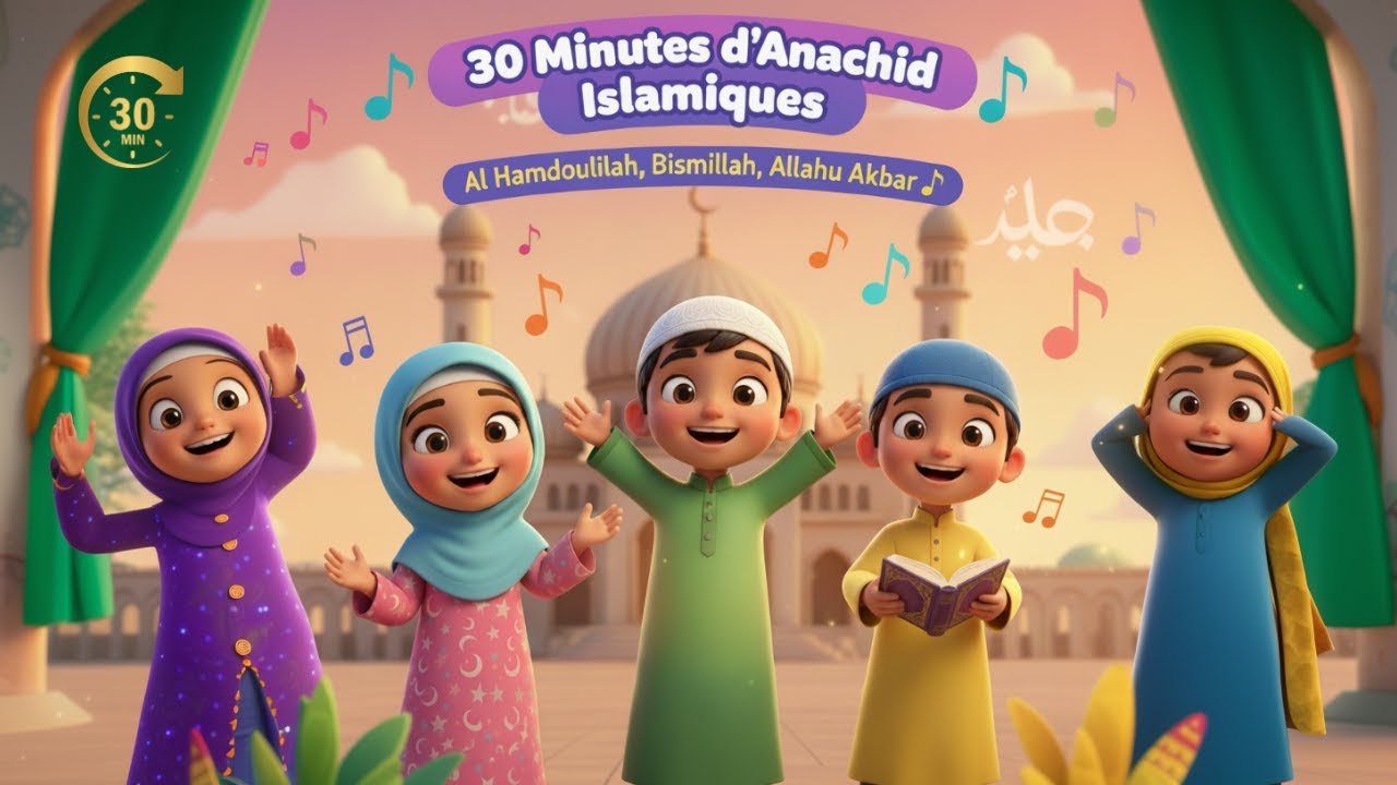Al Hamdoulilah, Bismillah, Allahu Akbar | Anachid pour enfants 30 minutes de chansons islamiques