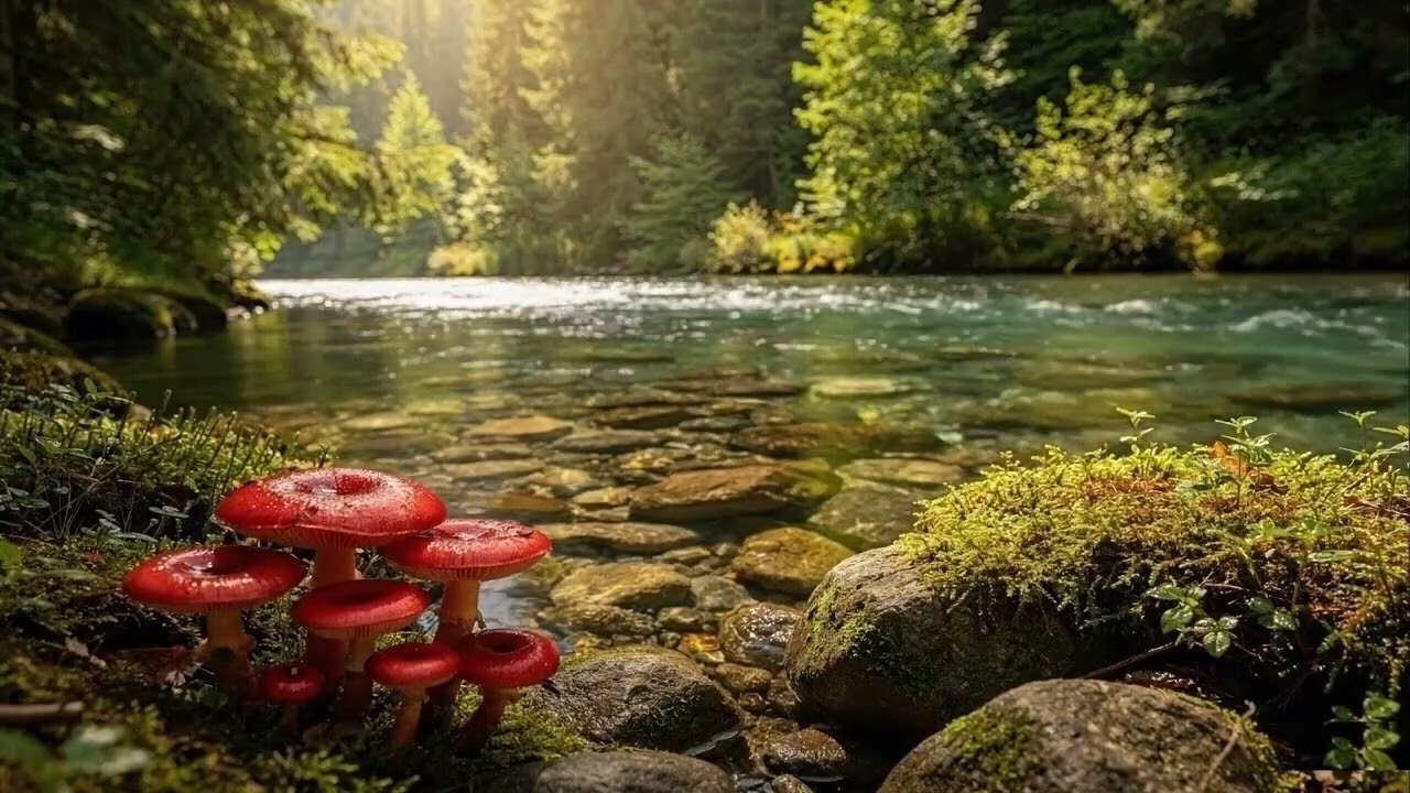 3 Hours Peaceful River Stream & Birds 🌊 Nature Sounds for Deep Focus & Relaxation