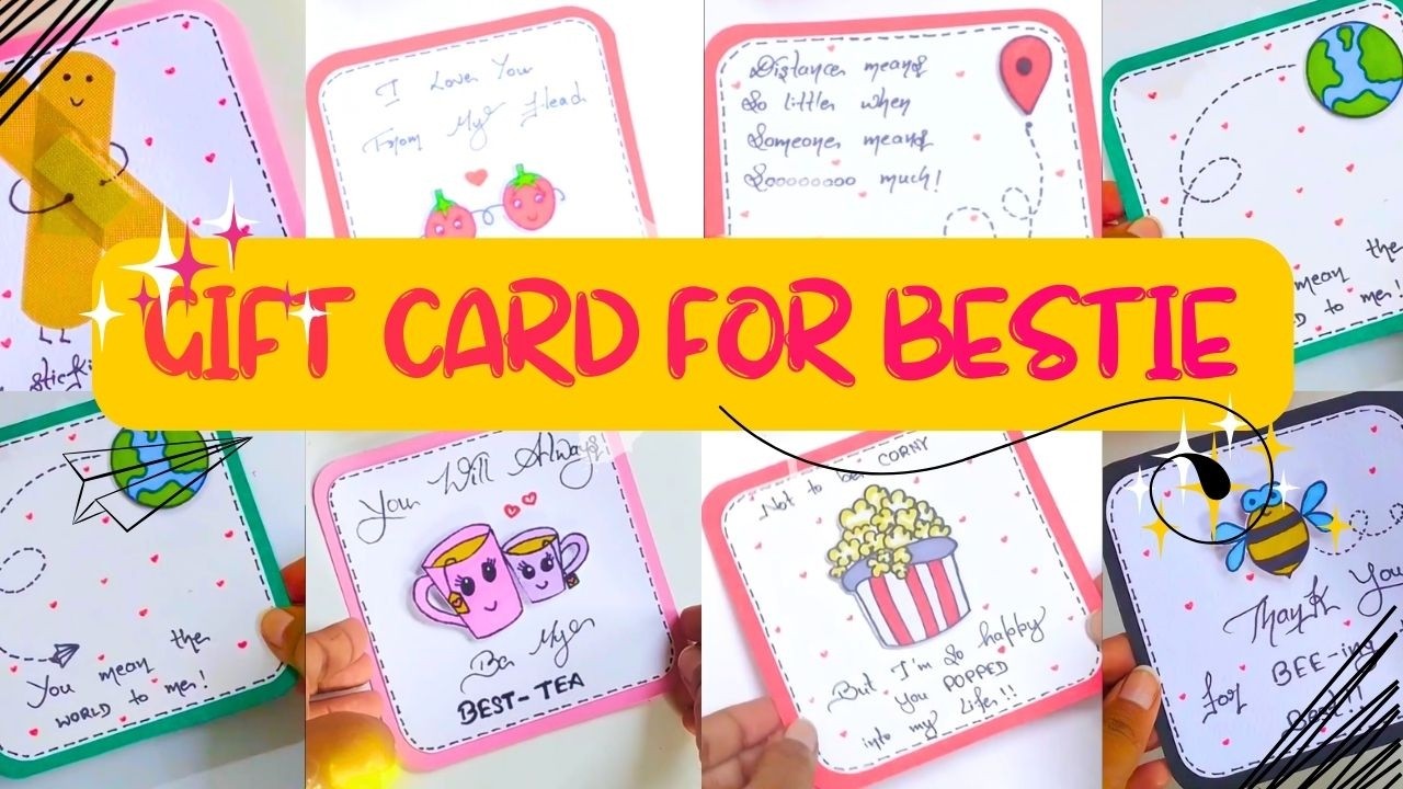Beautiful DIY Gift Cards for Bestie | Quick Handmade Gift Cards Ideas | TUTORIAL
