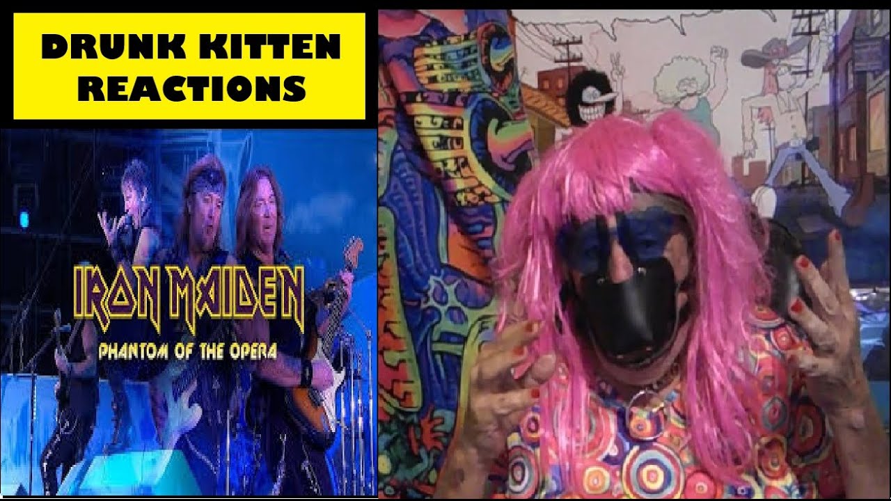 IRON MAIDEN - PHANTOM OF THE OPERA - DRUNK KITTEN REACTIONS