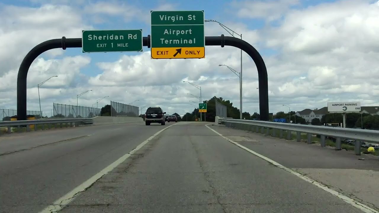 Tulsa International Airport Access Road inbound