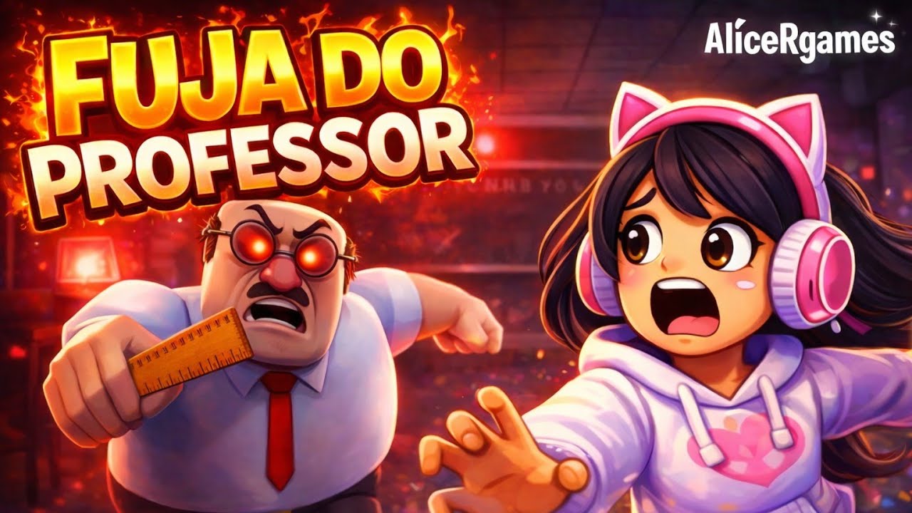 FUJA DO PROFESSOR MALUCO NO ROBLOX 😱 ELE QUER ME PEGAR! | AliceRgames