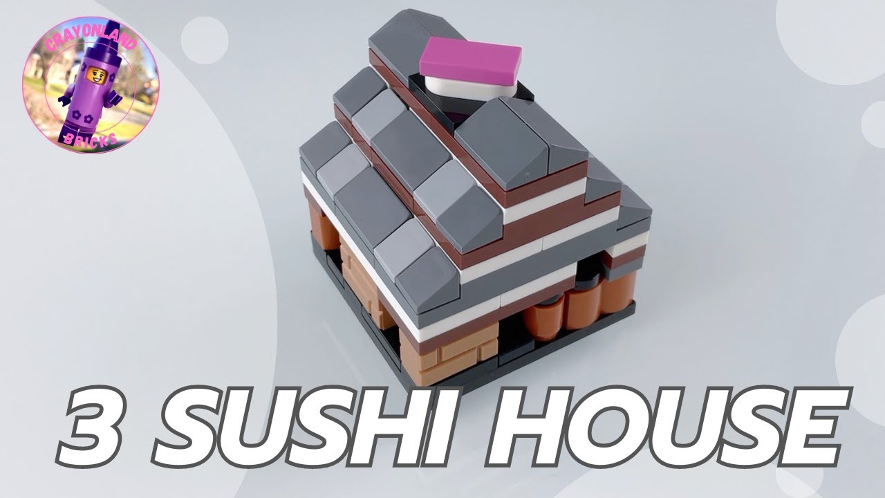 3 Sushi House Lego Puzzle Box Solved - Crayonland Bricks