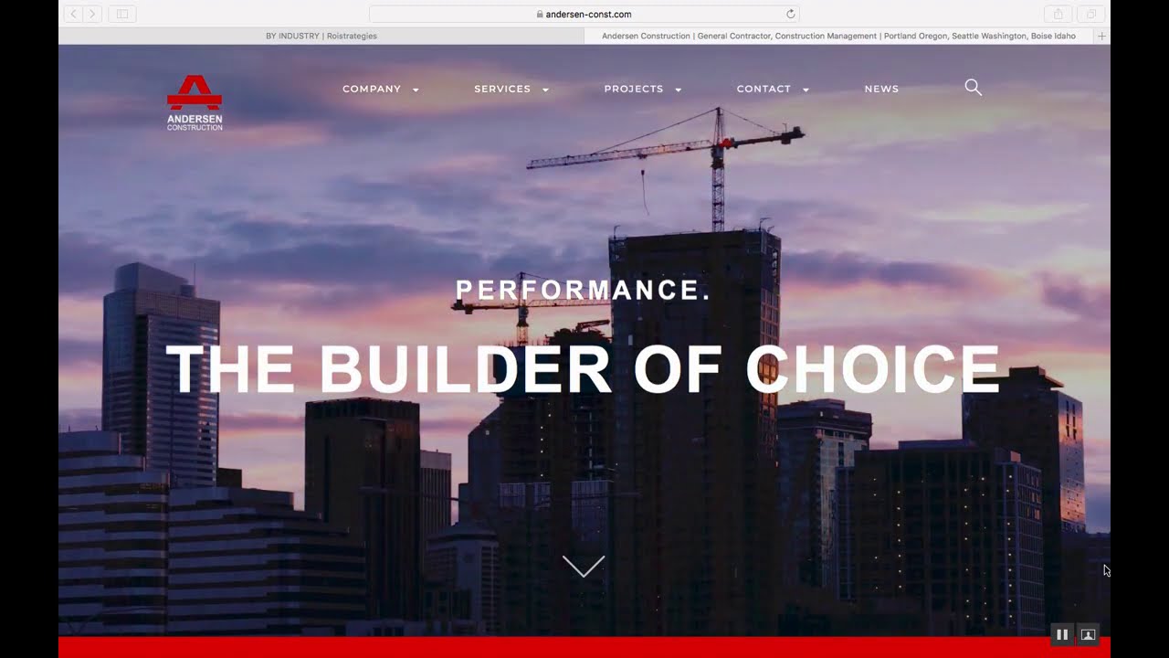 Anderson Construction - Website Design & Development