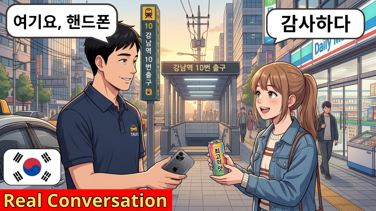 Reporting A Lost Item | 10 Short Korean Conversations | Beginner Korean | A1-A2