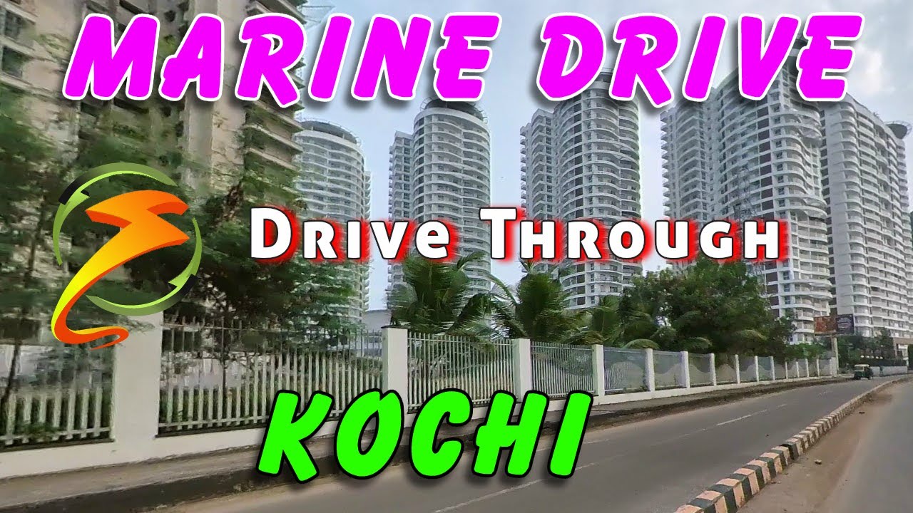 Kochi- Marine Drive - Drive Around. Magnificent buildings - Posh Apartments View