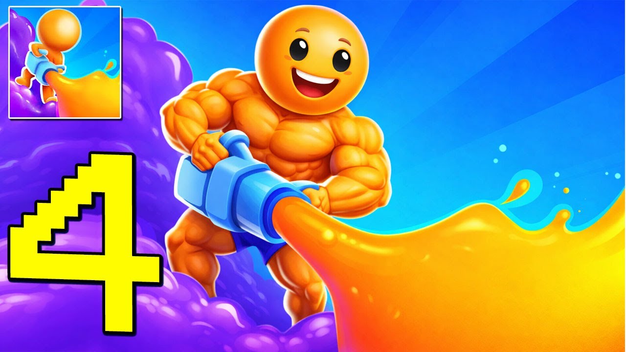 Dye Hard - Gameplay Walkthrough Part 4 - Shooting, Team up, Color War,  (Android,iOS)