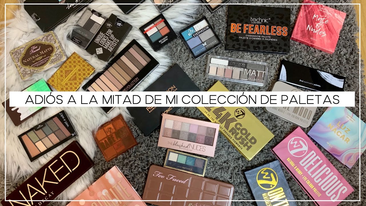 DECLUTTERING PALETAS DE MAQUILLAJE! ADIÓS A LA MITAD DE LAS PALETAS!!