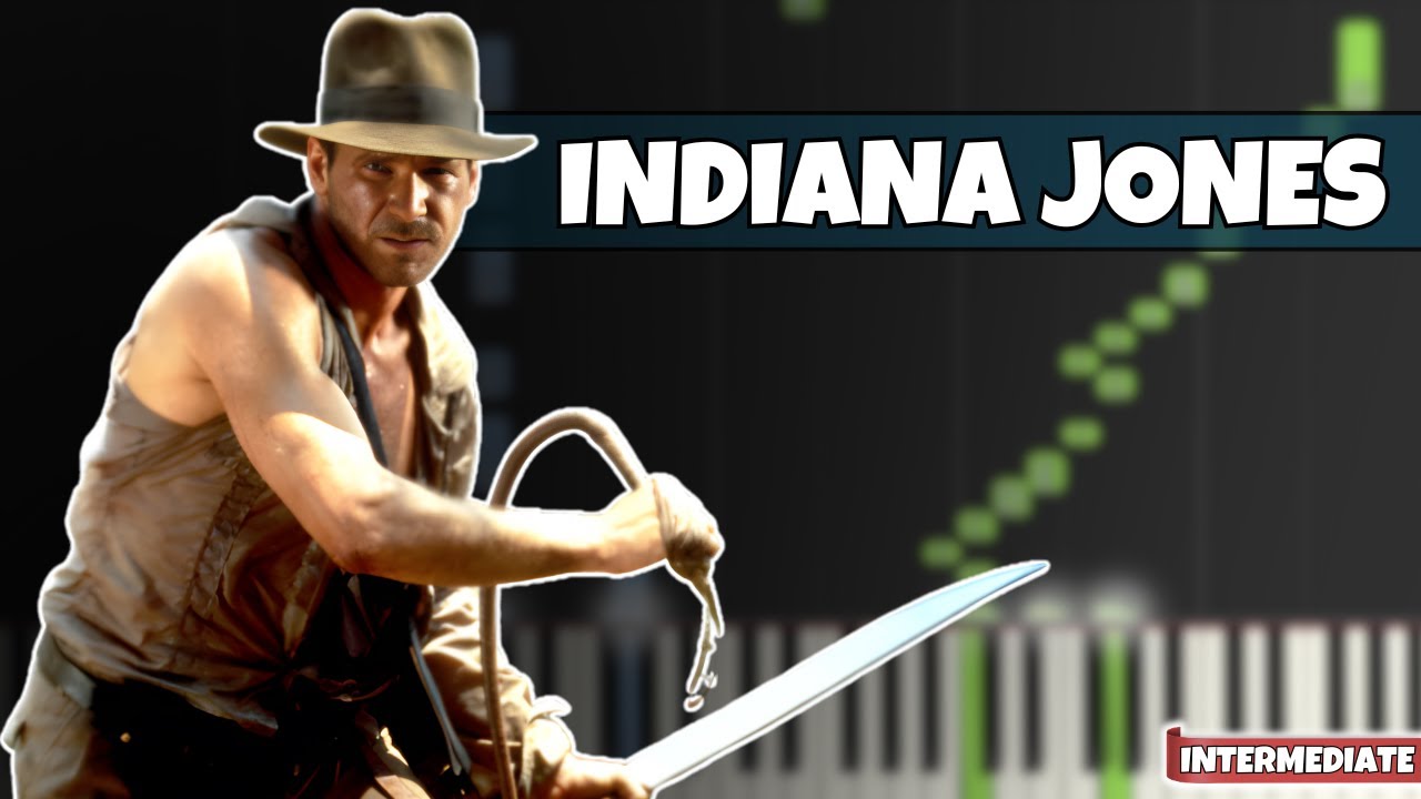 Indiana Jones – Main Theme | INTERMEDIATE Piano Tutorial | Synthesia Play Along