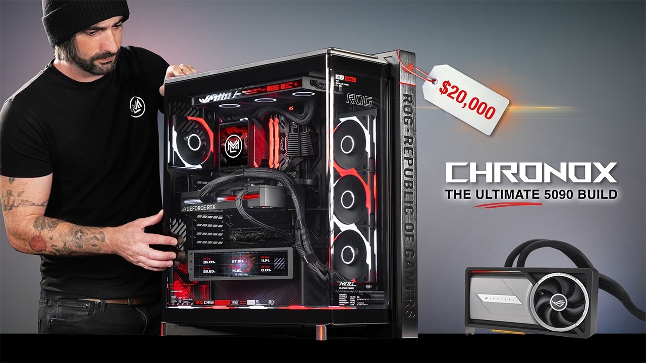 Моя безумная сборка ПК за $20 000 готова... | Игровой ПК ASUS ROG Cronox RTX 5090