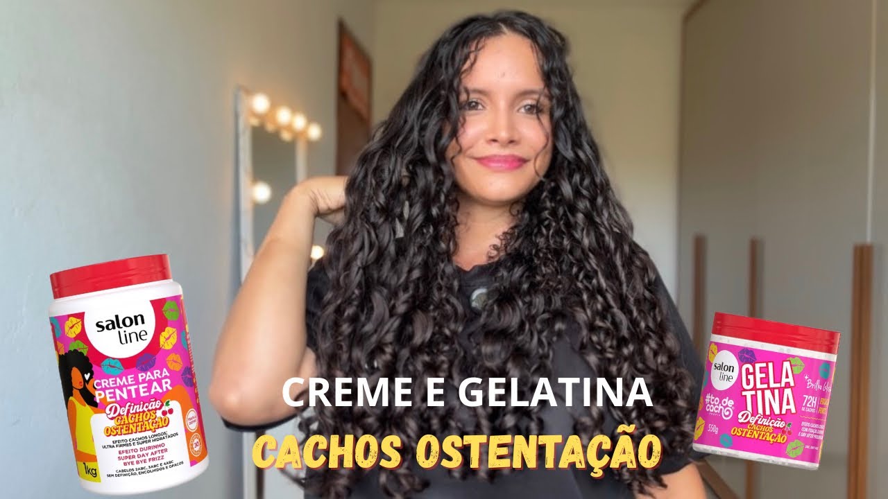 FINALIZEI COM CREME E A GELATINA CACHOS OSTENTAÇÃO DA SALON LINE 
