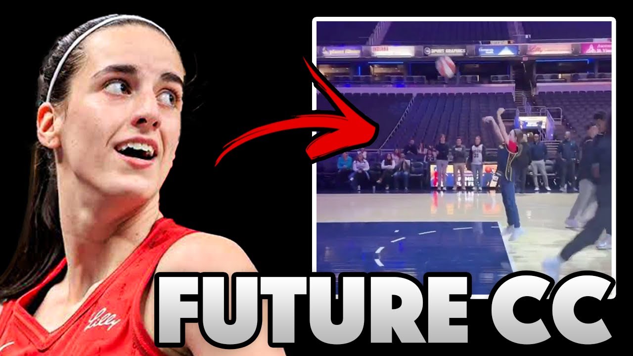 10 Year Old MINI Caitlin Clark Almost BEATS NBA Player in Shooting Contest...