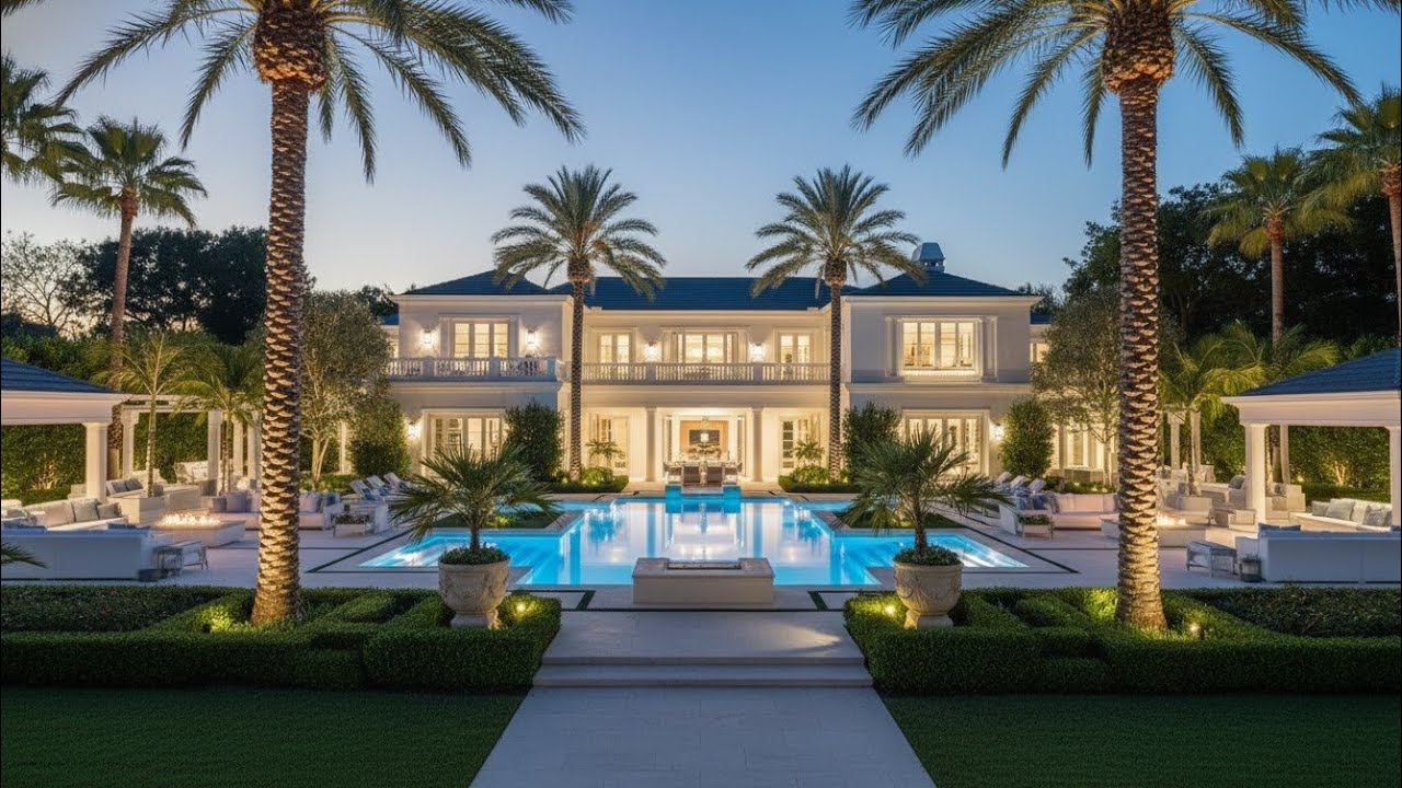 Full Tour of $15M+ Modern Mansions with Infinity Pools.