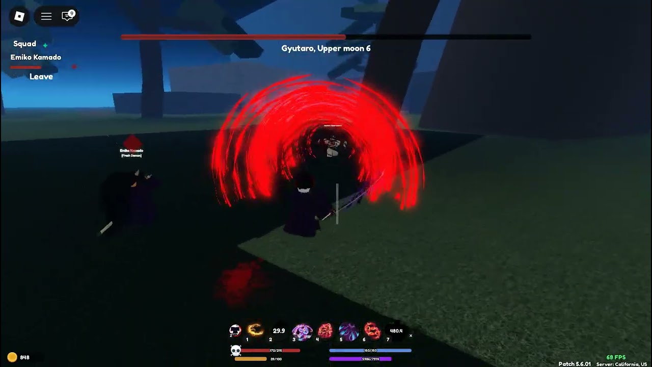 2v1ing Guytaro Demon fall Roblox sharing hits