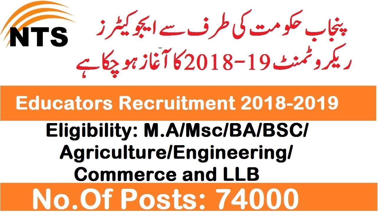 NTS School Educators Jobs 2018-2019__Jobs Center and GK