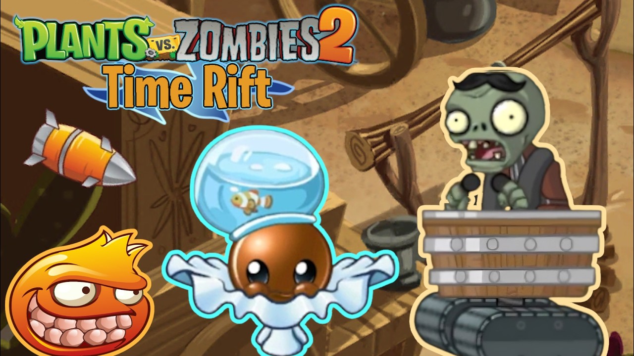 Choco Shroom, 4 types of Chicken, Minecart Zombie ambush! Wild West 1-20 | PvZ 2 Time Rift