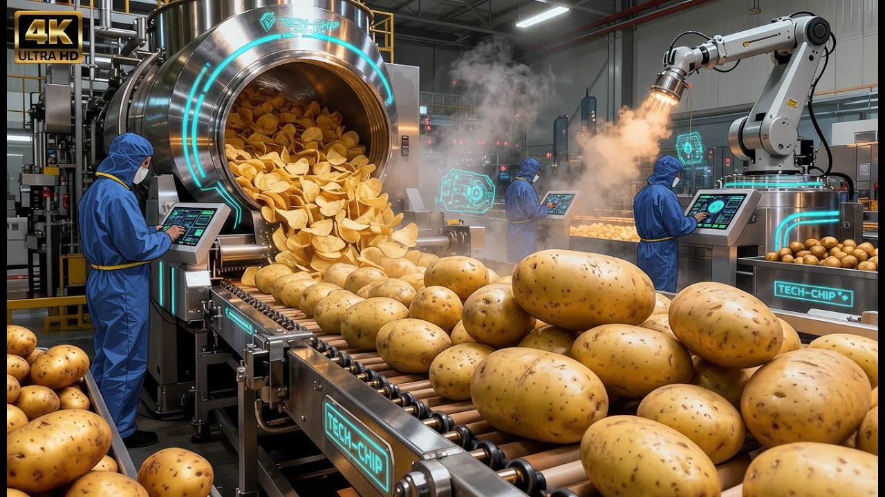 Inside a Potato Chips Factory | Amazing Food Manufacturing Process